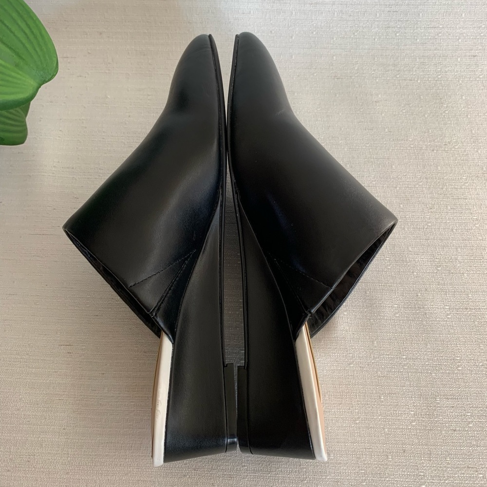 NWOT Charles & Keith Black Faux Leather Wedged Loafer Mules Woman’s EU39 US 8 - Picture 7 of 10